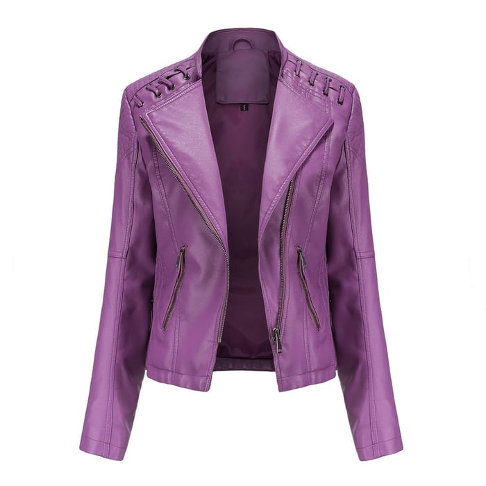 Aveline™ | Veste en similicuir élégante