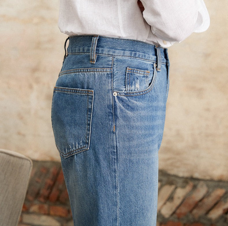 Marcel™ I Pantalons en denim plissés élégants
