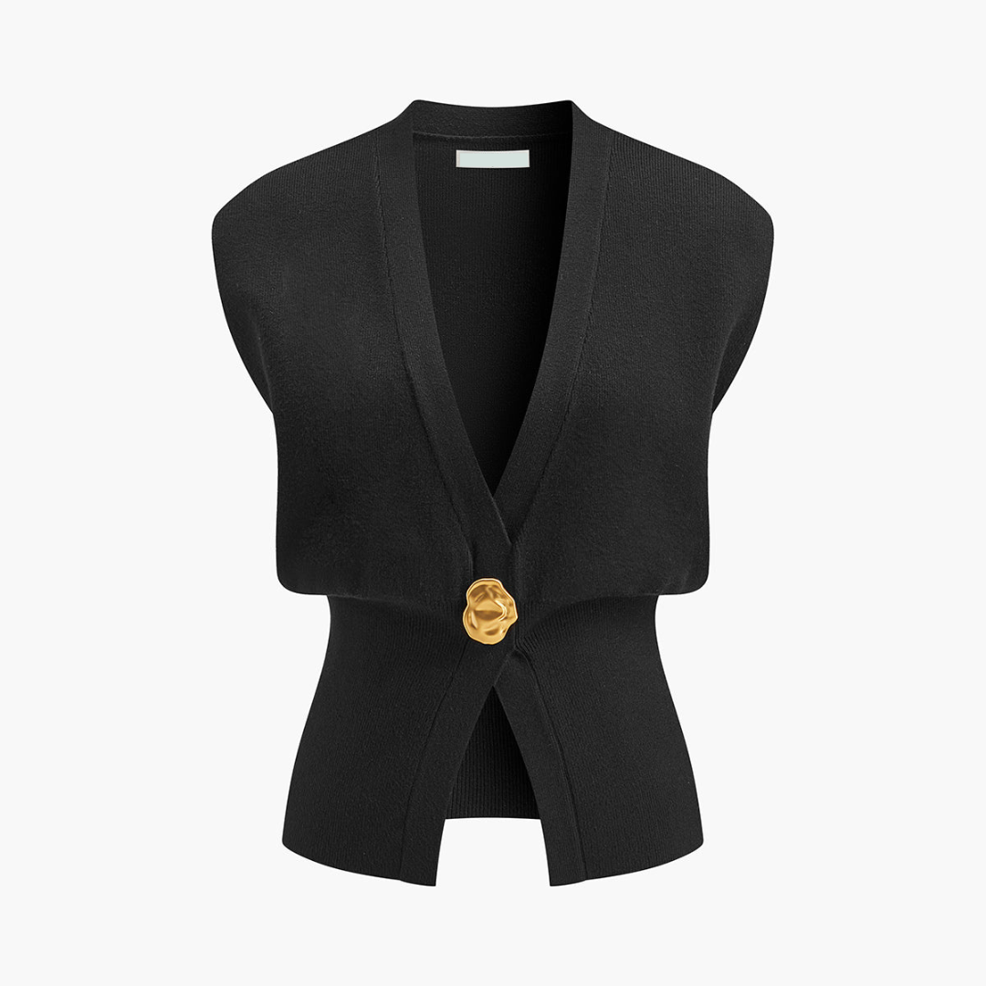Gilet sans manches à un bouton