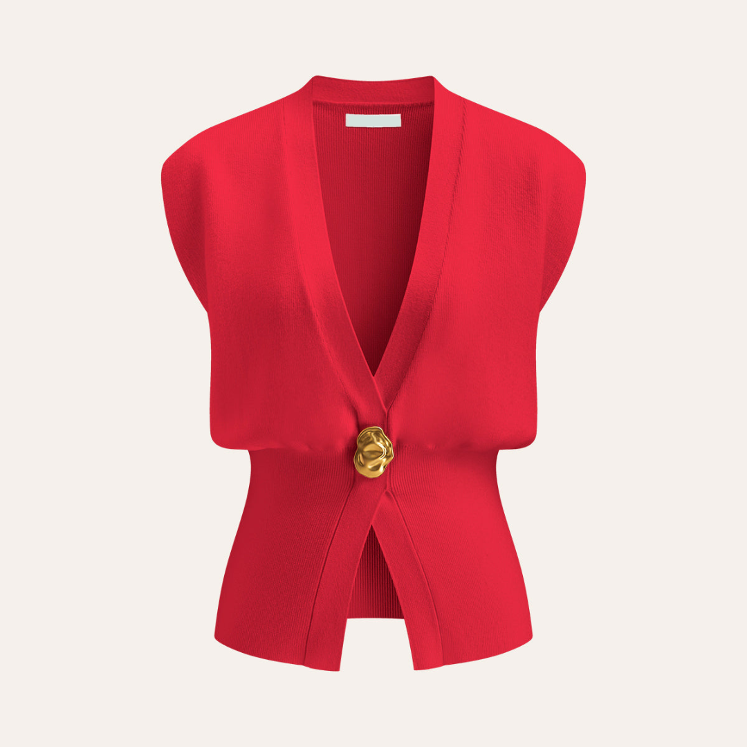Gilet sans manches à un bouton