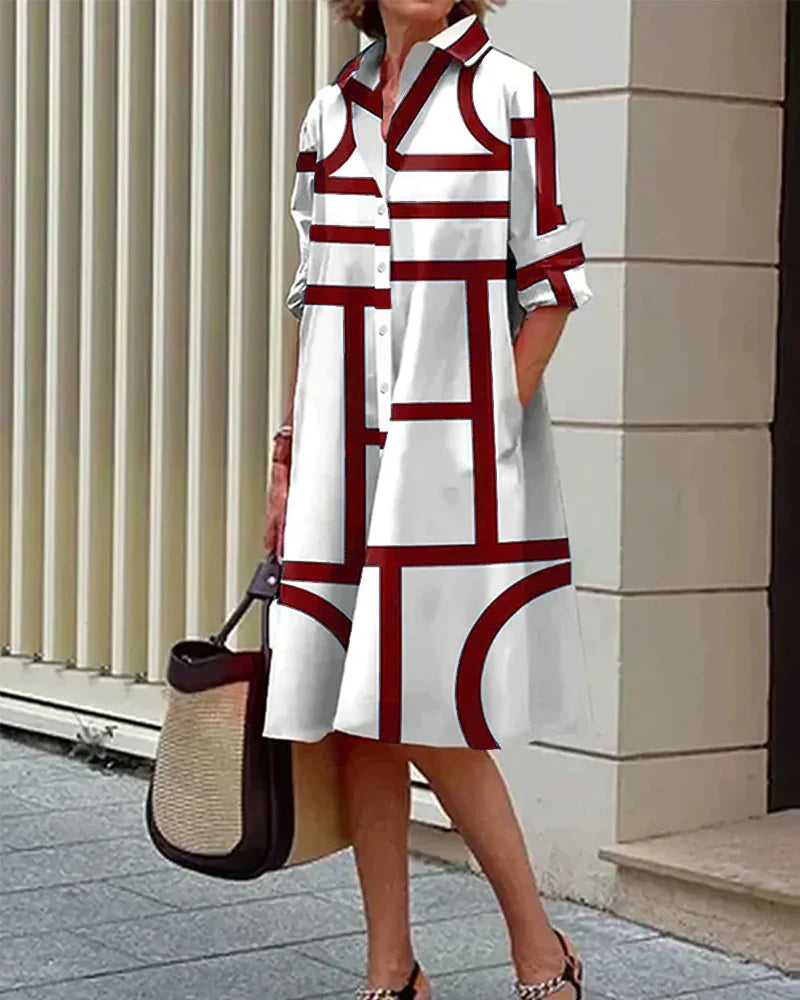 Brigitte™ | Robe Midi Luxe pour une Élégance Naturelle