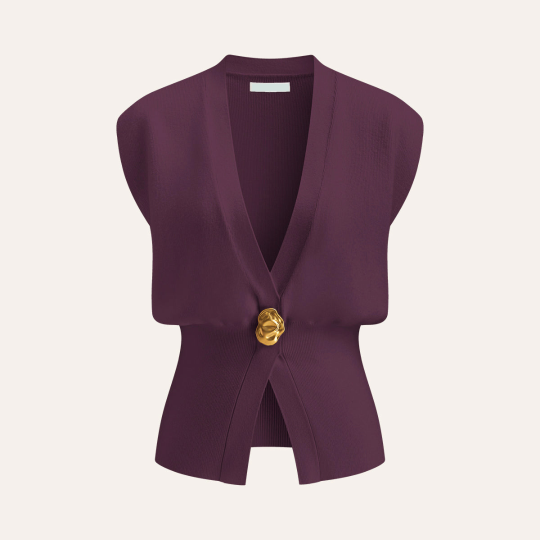 Gilet sans manches à un bouton