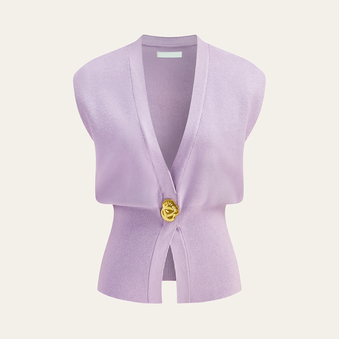 Gilet sans manches à un bouton