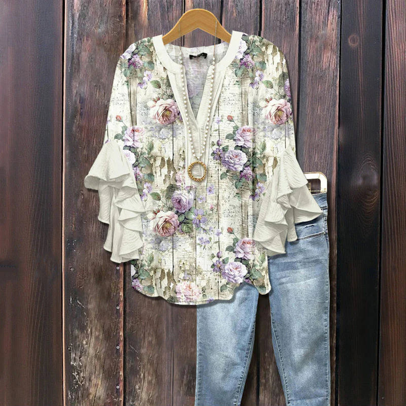 Amélie™ | Blouse Vintage À Imprimé Floral