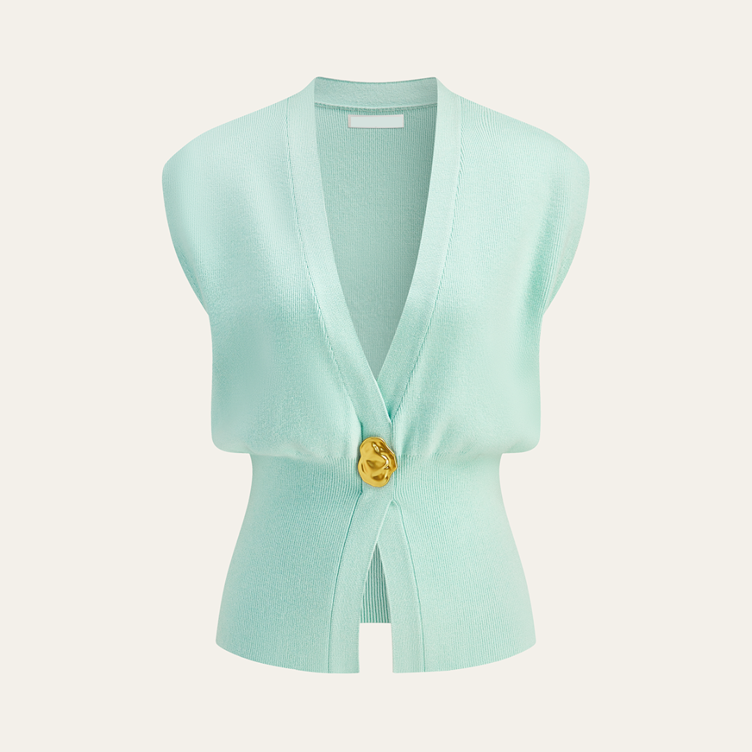 Gilet sans manches à un bouton