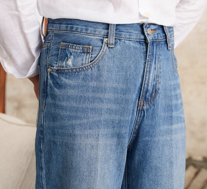 Marcel™ I Pantalons en denim plissés élégants