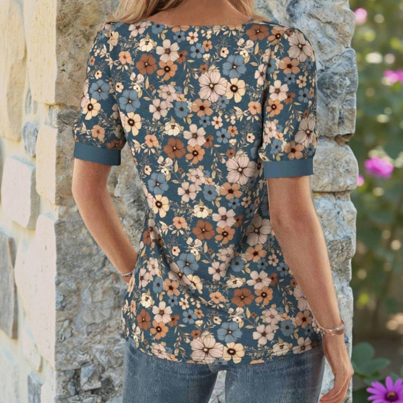 Top à motif flora