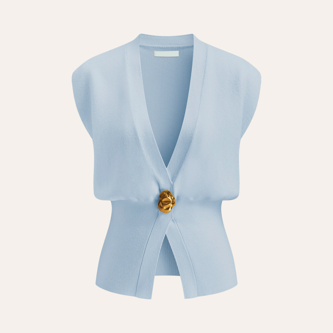 Gilet sans manches à un bouton