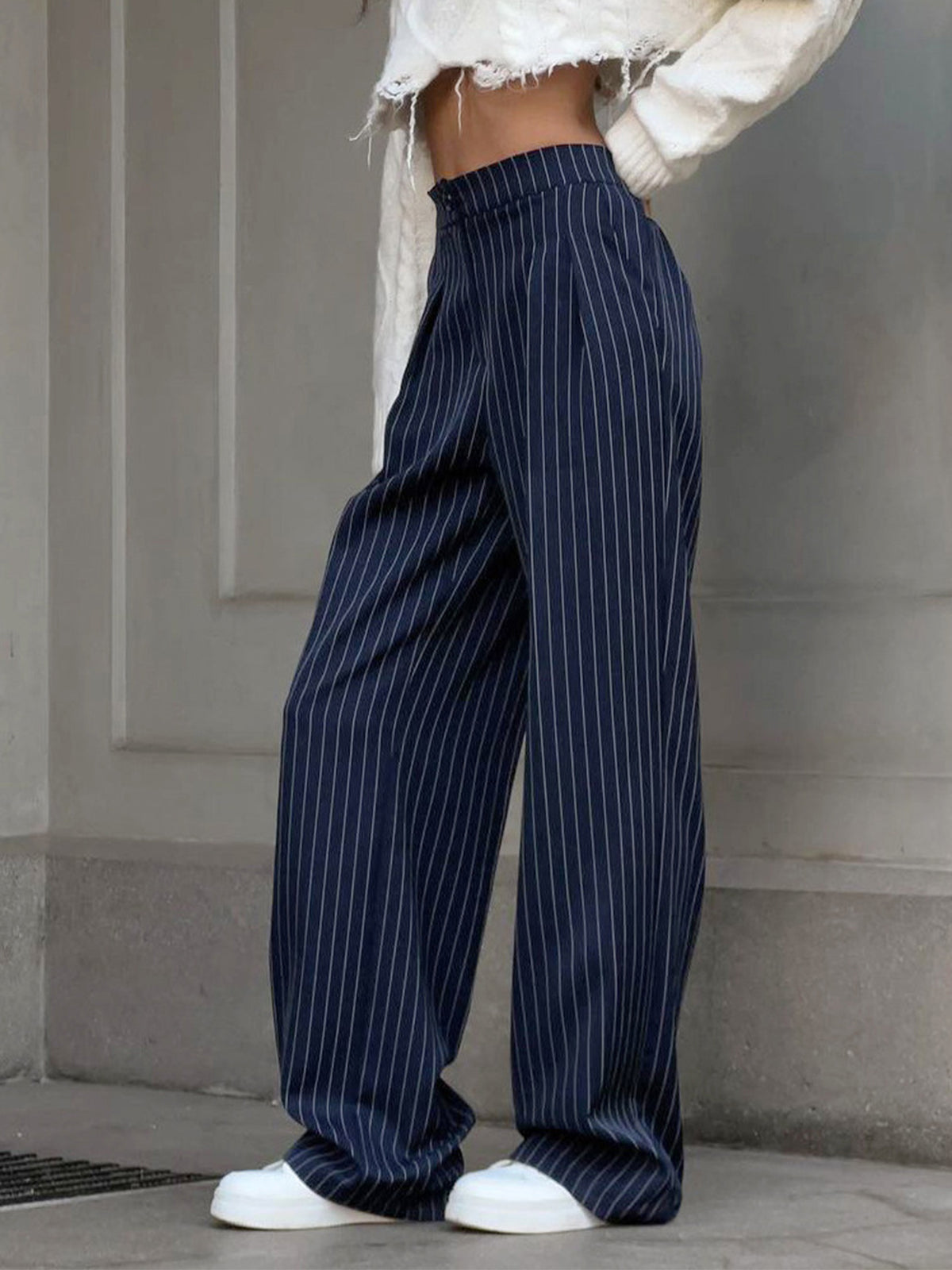 Amaraine™ I Pantalon plissé rayé