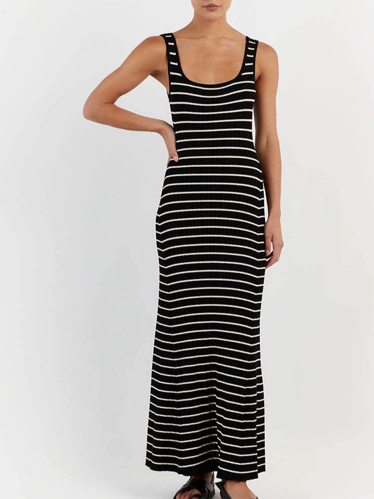 Amaraine™ I Robe rayée élégante