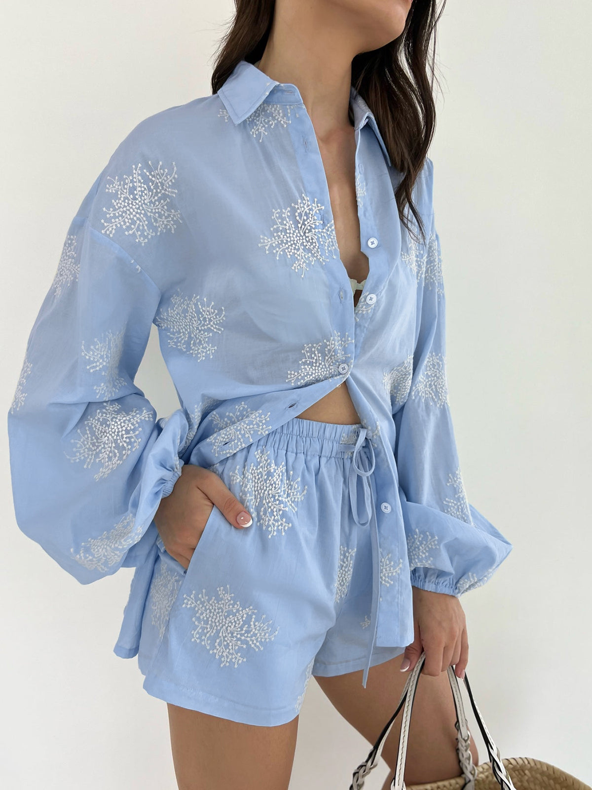 Amaraine™ I Ensemble brodé feuillage
