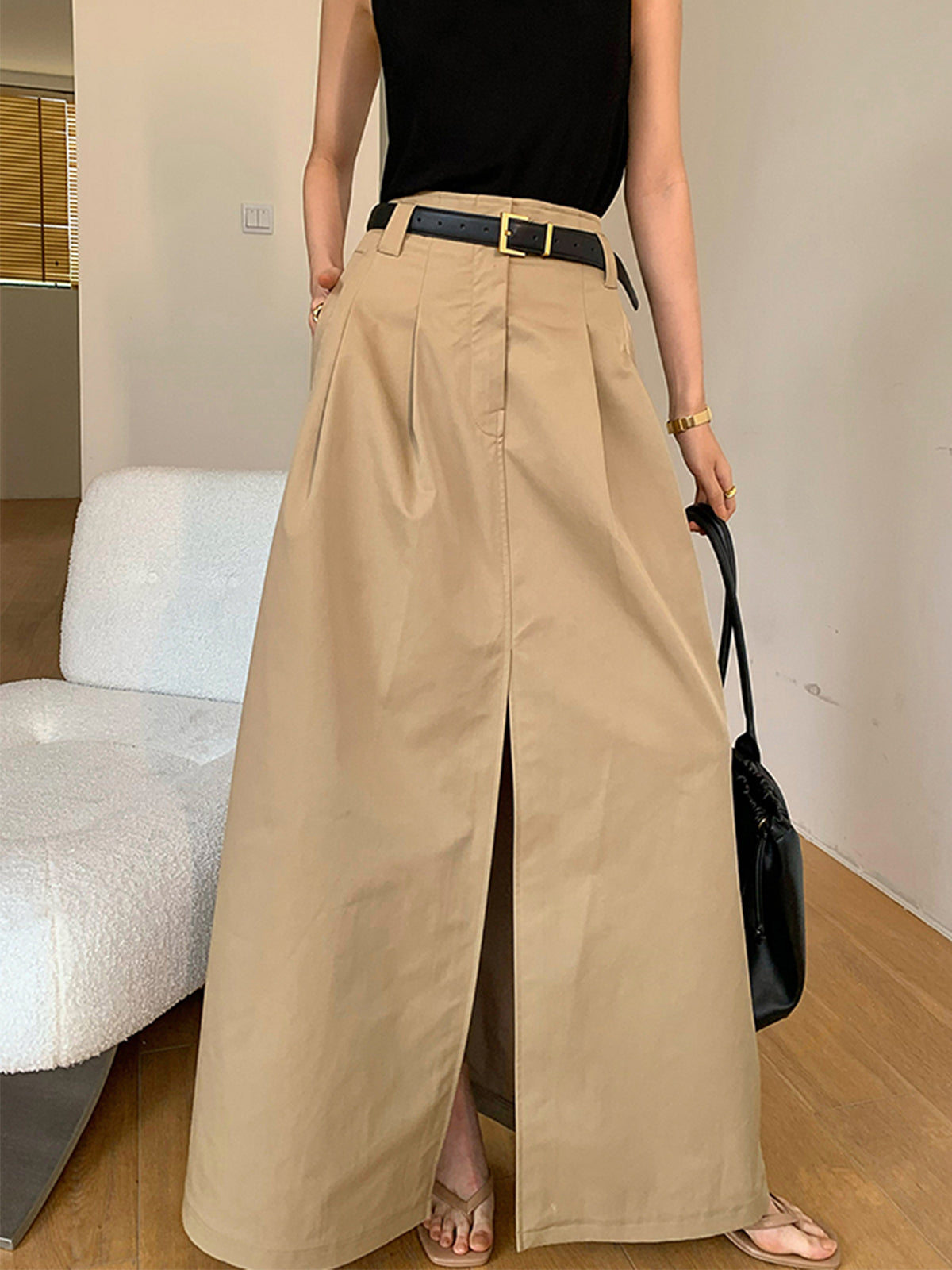 Amaraine™ I Jupe maxi coton évasée