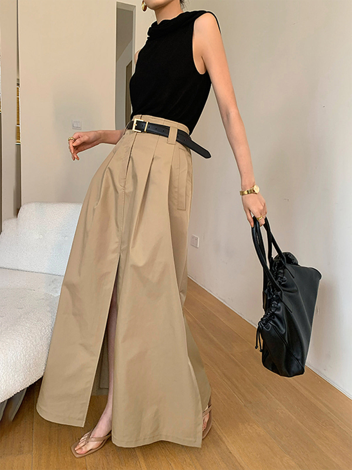 Amaraine™ I Jupe maxi coton évasée