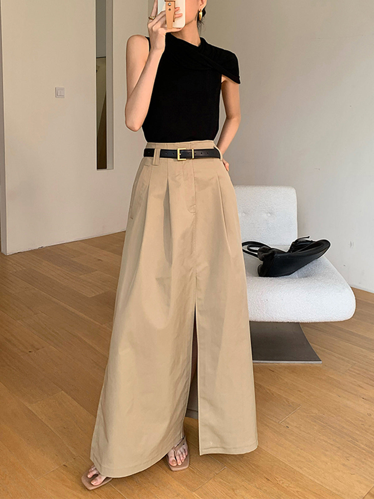 Amaraine™ I Jupe maxi coton évasée