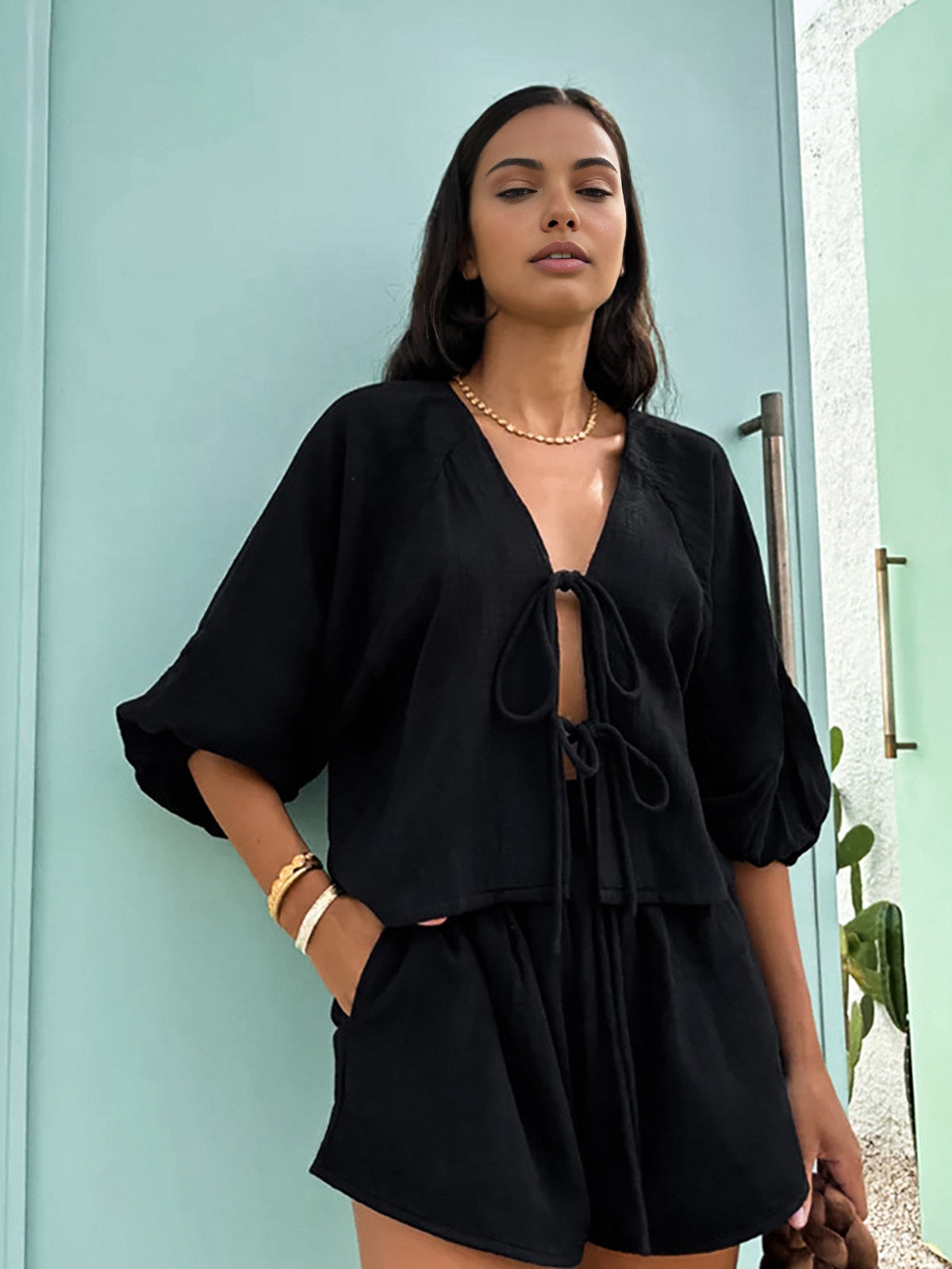 Amaraine™ I Ensemble à nœud en coton