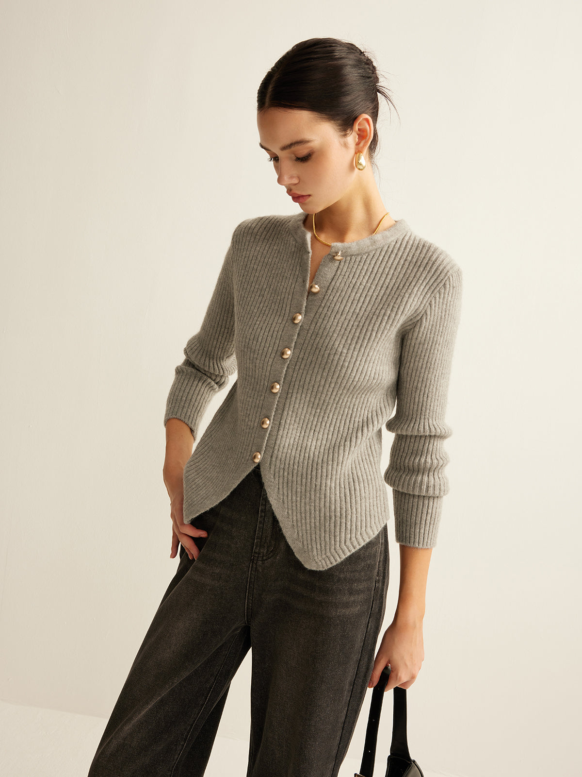 Amaraine™ I Cardigan élégant à fente