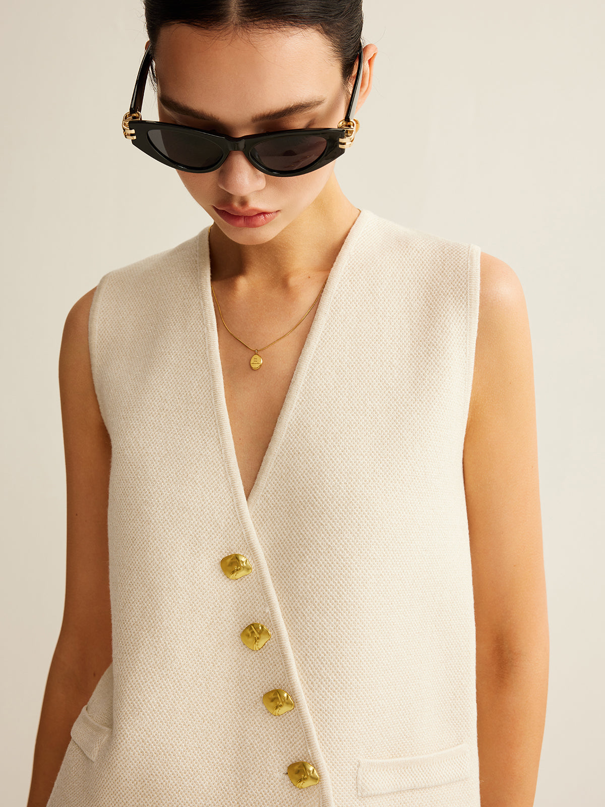 Amaraine™ I Gilet asymétrique élégant