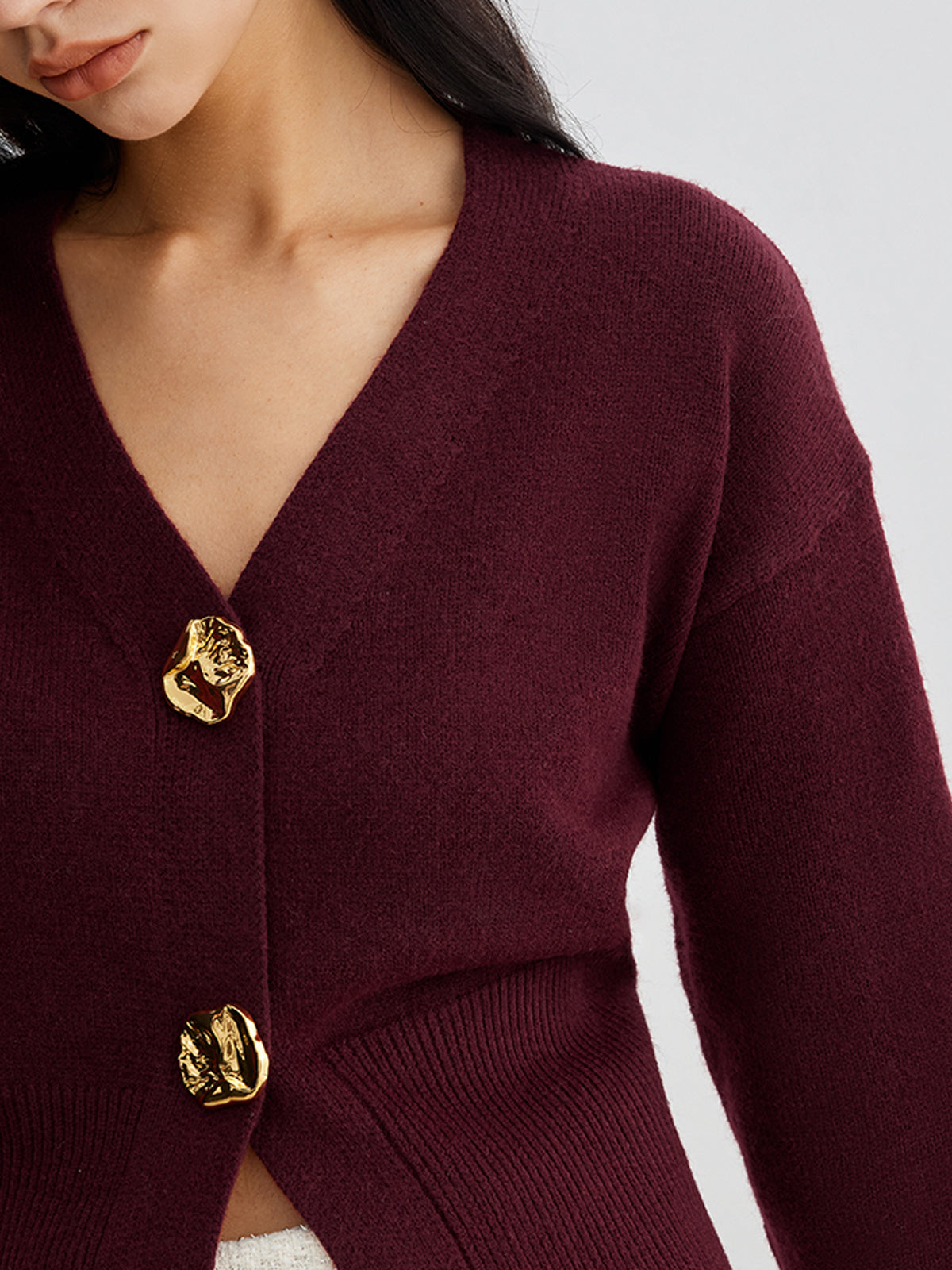 Amaraine™ I Cardigan métallique chic