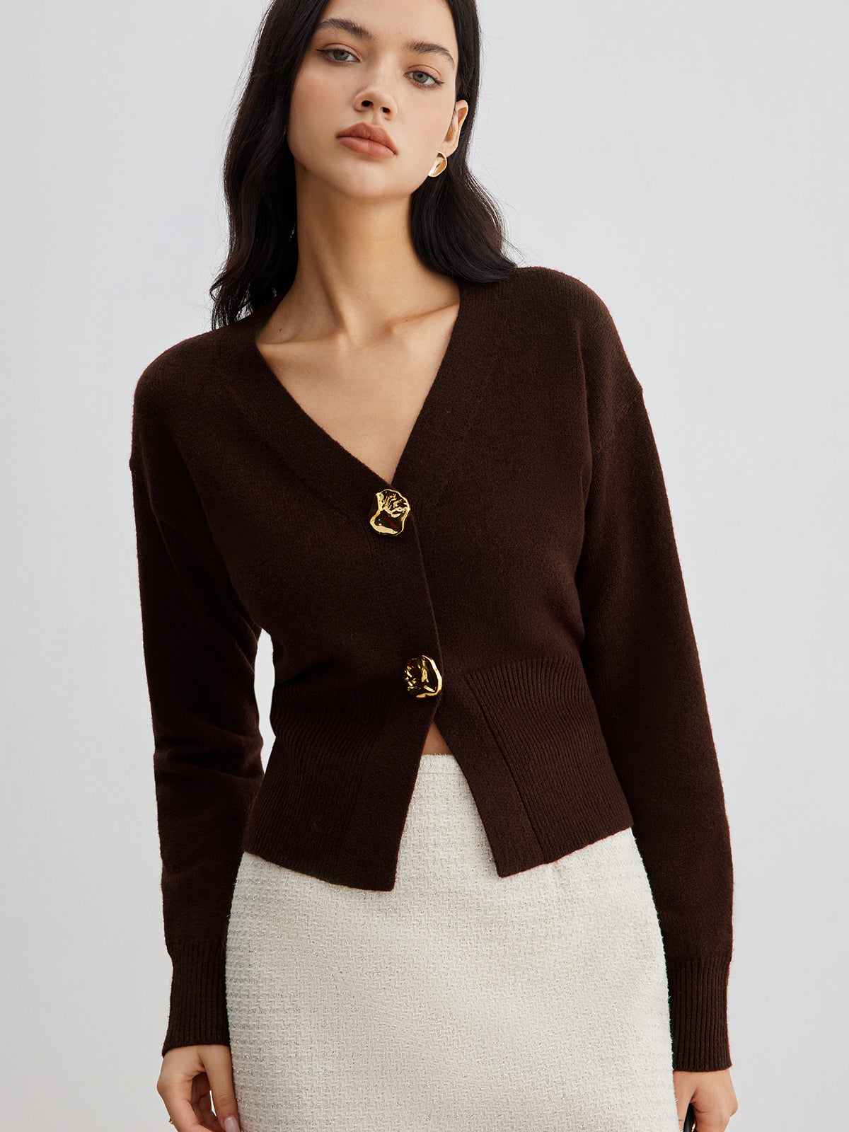 Amaraine™ I Cardigan métallique chic