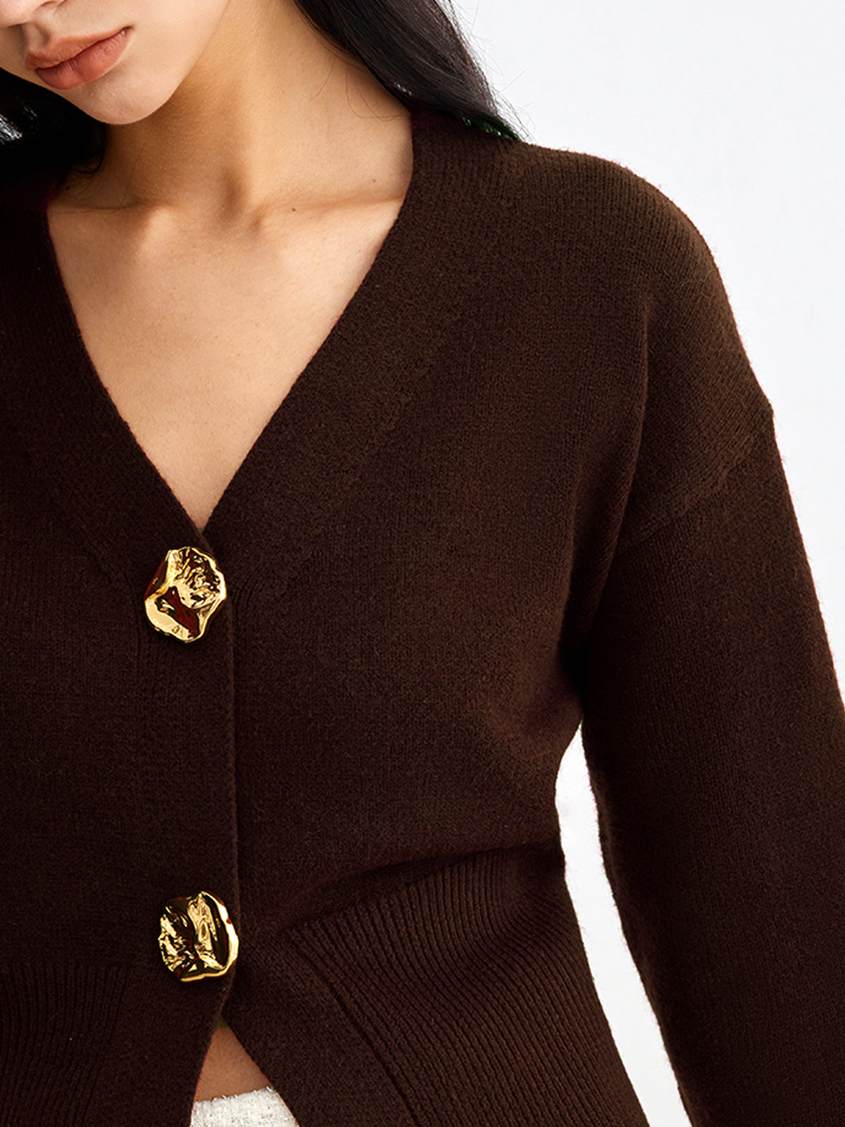 Amaraine™ I Cardigan métallique chic
