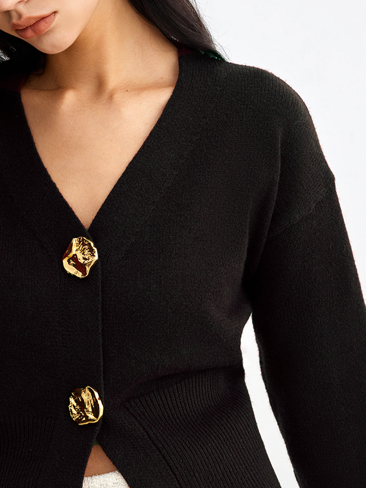 Amaraine™ I Cardigan métallique chic