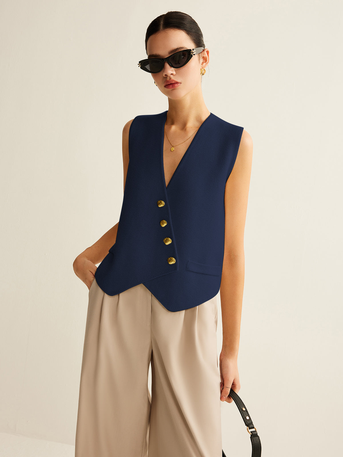 Amaraine™ I Gilet asymétrique élégant