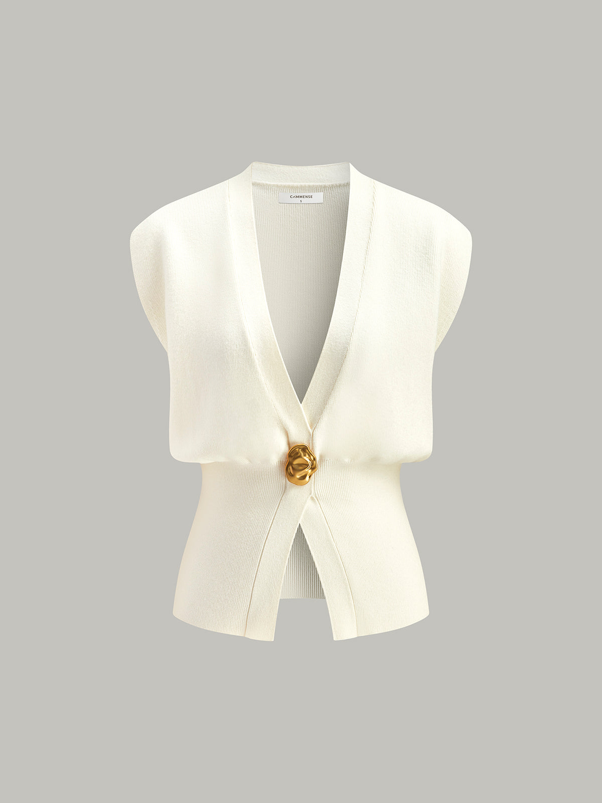 Amaraine™ I Gilet tricoté à détails élégants
