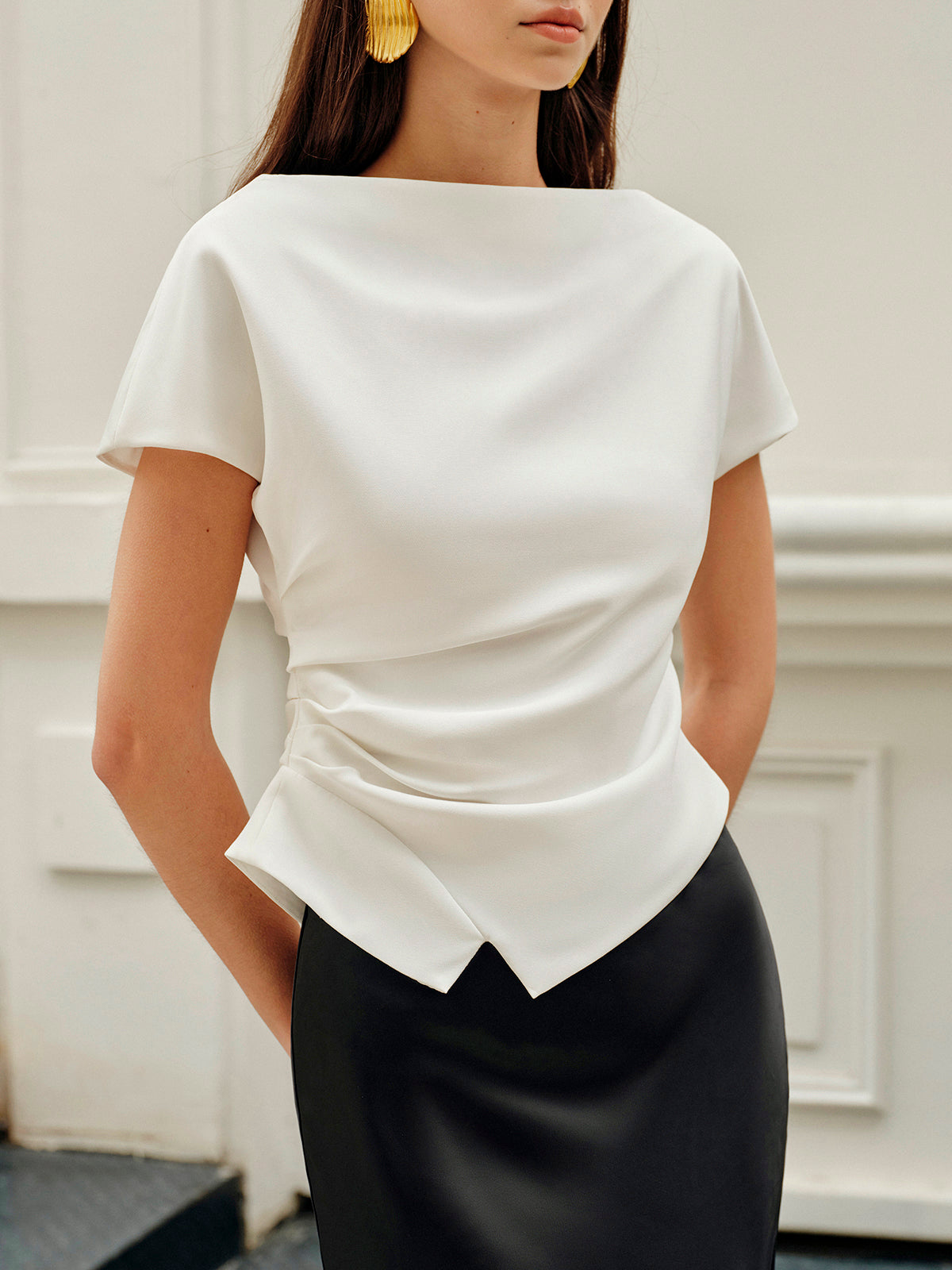 Amaraine™ I T-shirt froncé à ourlet original