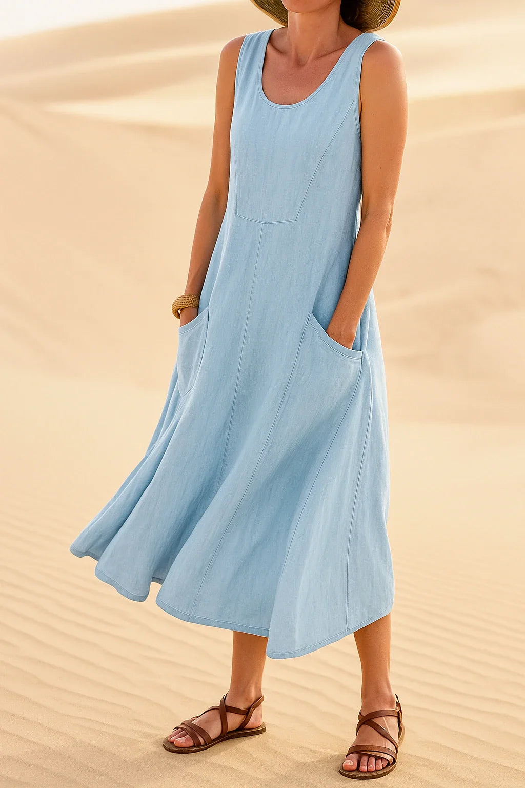 Natsi™ | Robe Élégante en Lin et Coton (La meilleure qualité)
