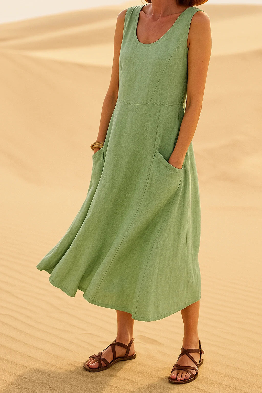 Natsi™ | Robe Élégante en Lin et Coton (La meilleure qualité)