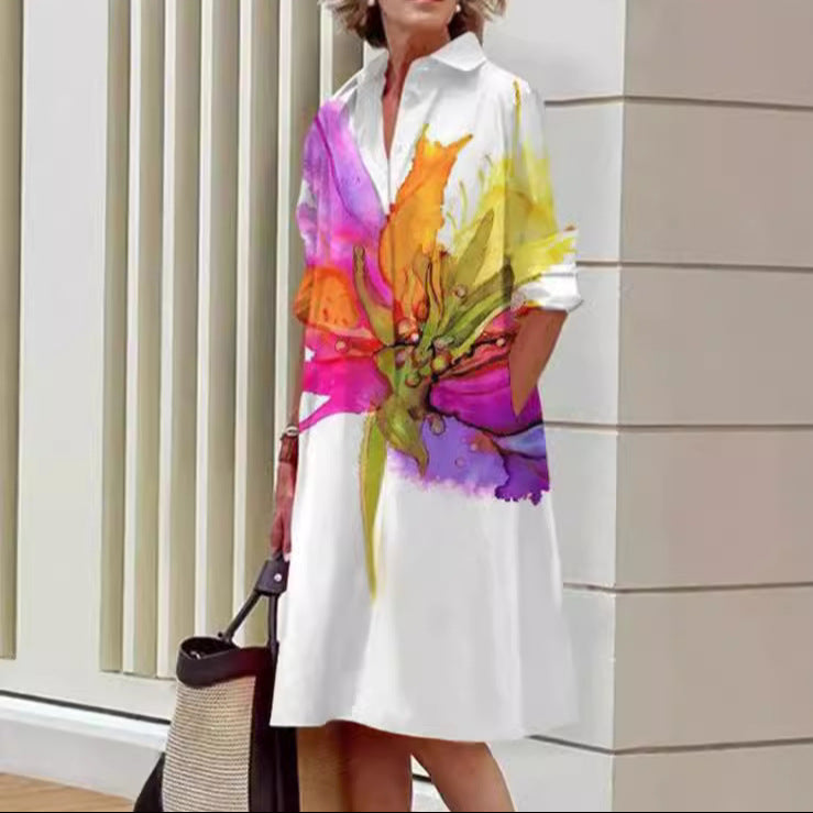 Brigitte™ | Robe Midi Luxe pour une Élégance Naturelle