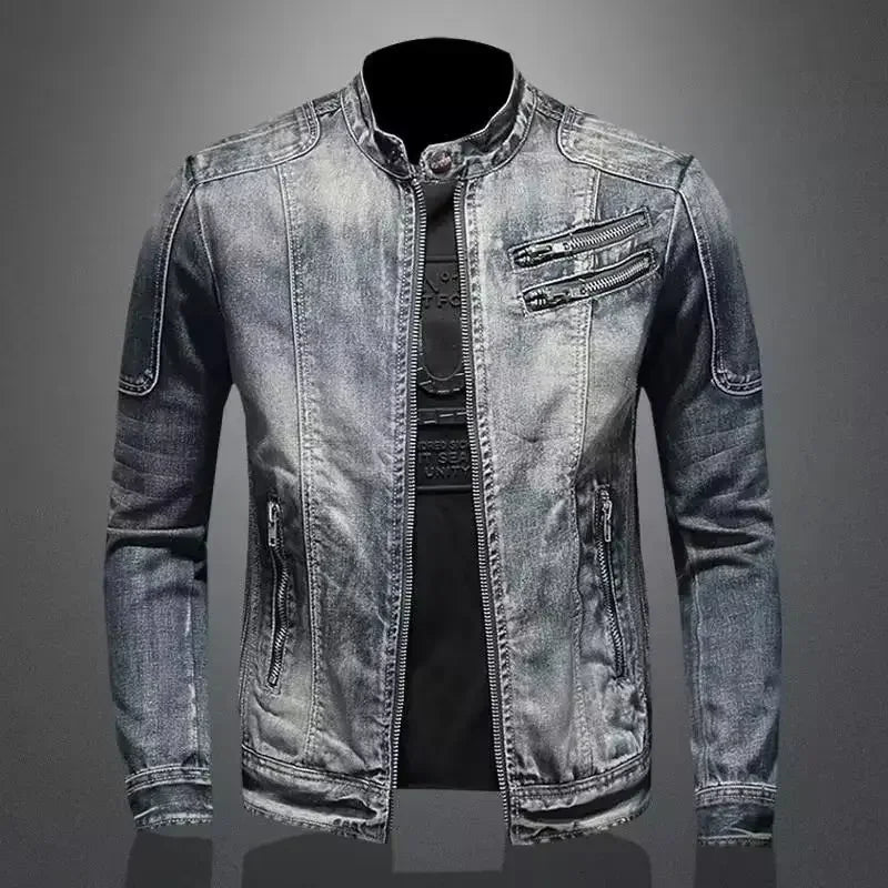 Pierre™ I Veste de Moto en Denim Chic