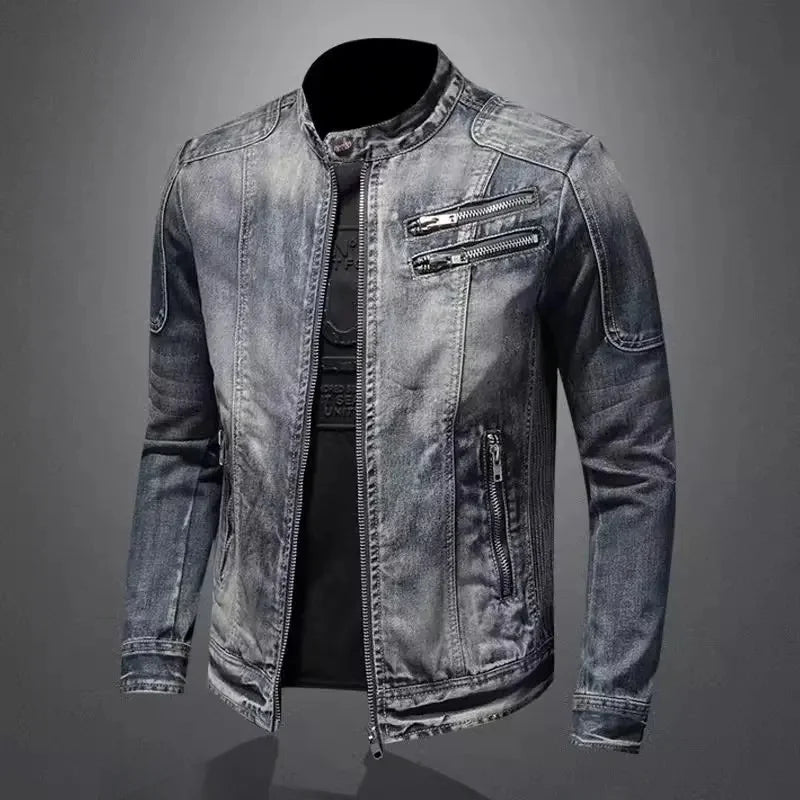 Pierre™ I Veste de Moto en Denim Chic