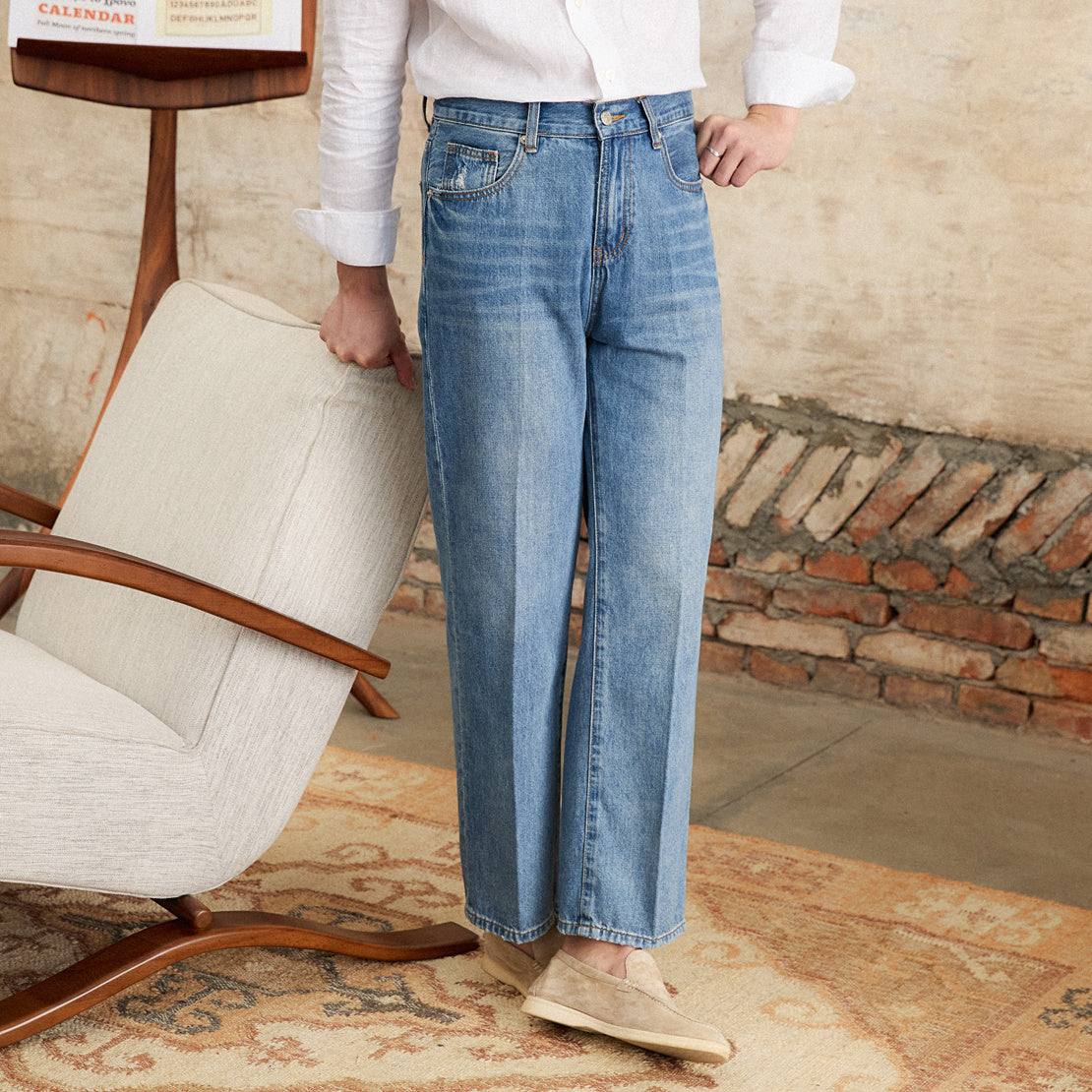 Marcel™ I Pantalons en denim plissés élégants