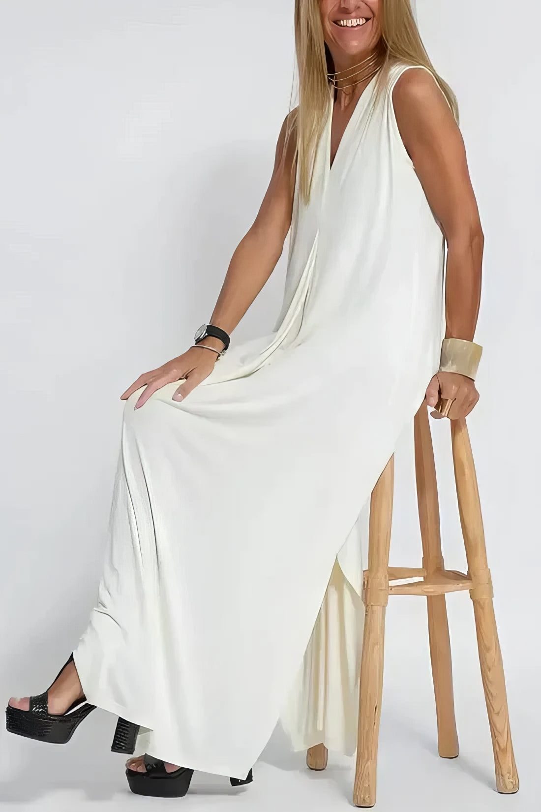 ELISE | Robe Longue Élégante avec Gilet Assorti Offert