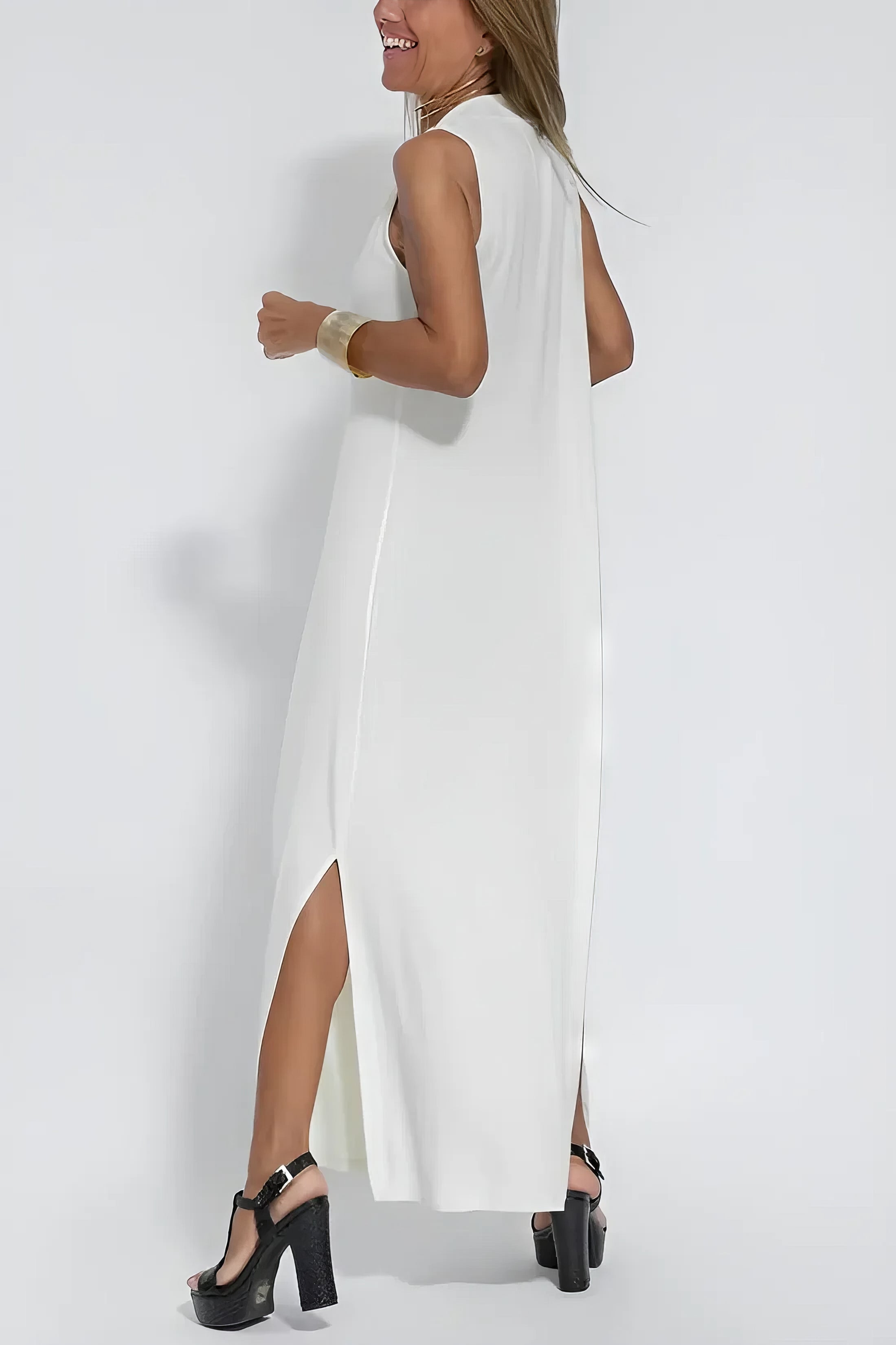 ELISE | Robe Longue Élégante avec Gilet Assorti Offert