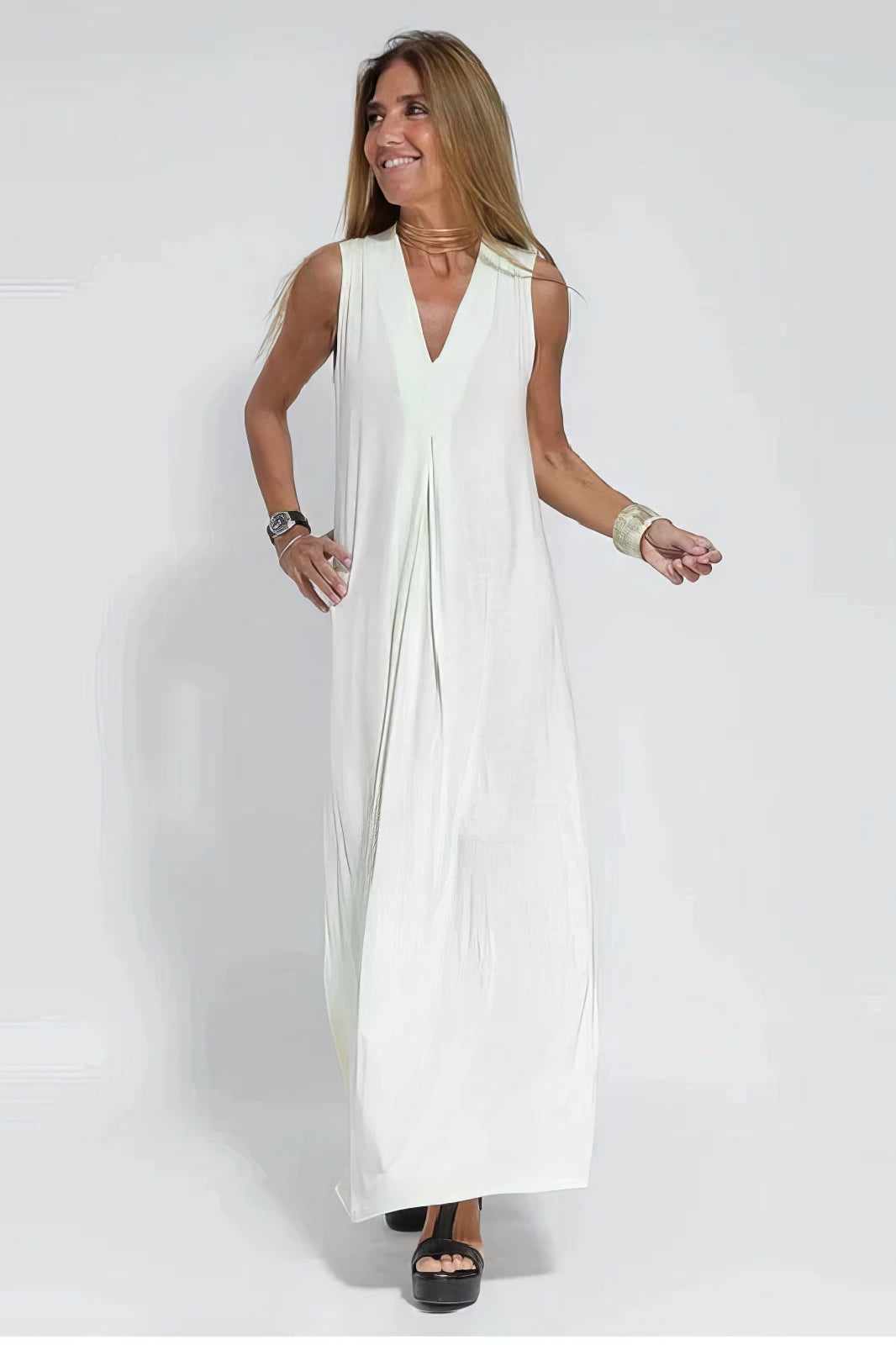 ELISE | Robe Longue Élégante avec Gilet Assorti Offert