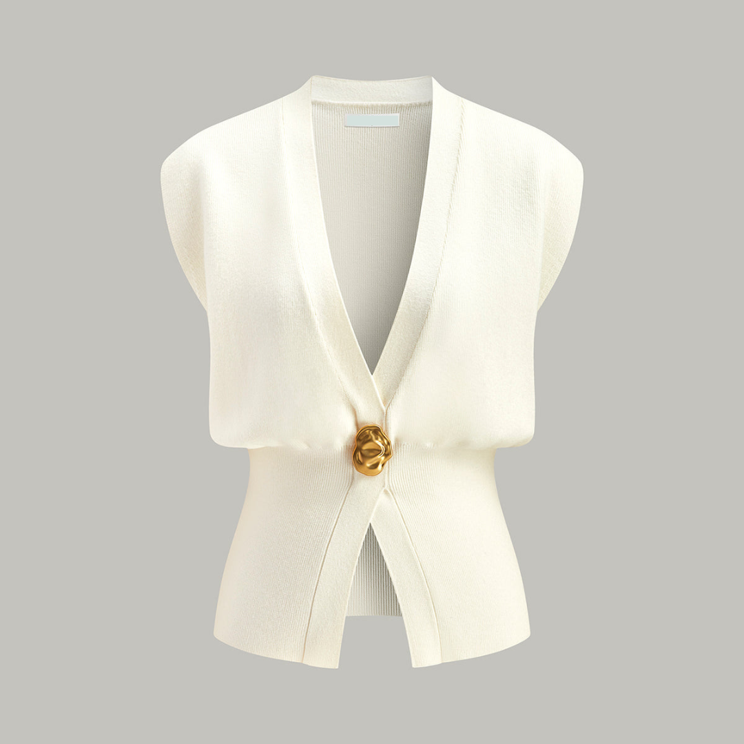 Gilet sans manches à un bouton