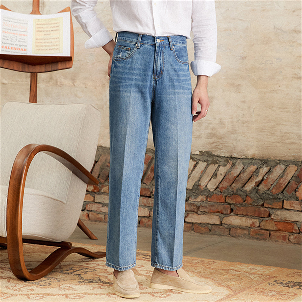Marcel™ I Pantalons en denim plissés élégants