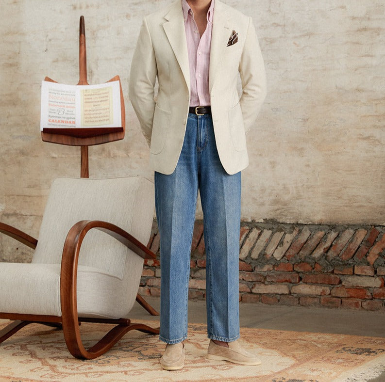 Marcel™ I Pantalons en denim plissés élégants