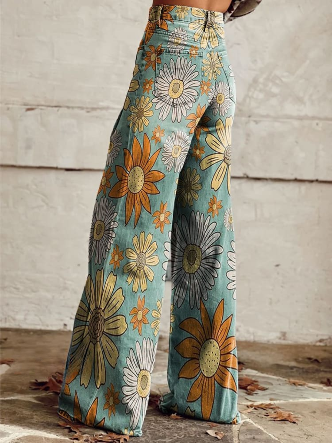 Amaraine™ I Pantalons Palazzo Fleuris Vintage