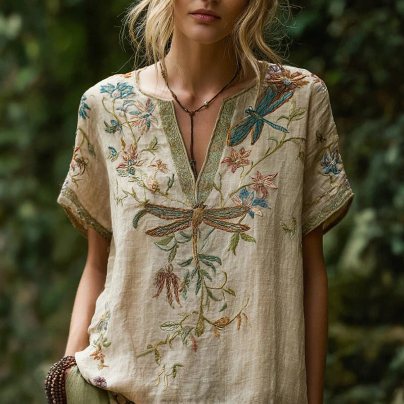 Camille™ | Blouse À Imprimé Floral Vintage