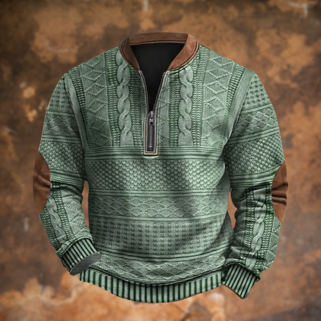 Anton™ I Pull en Tricot avec Détail de Zip