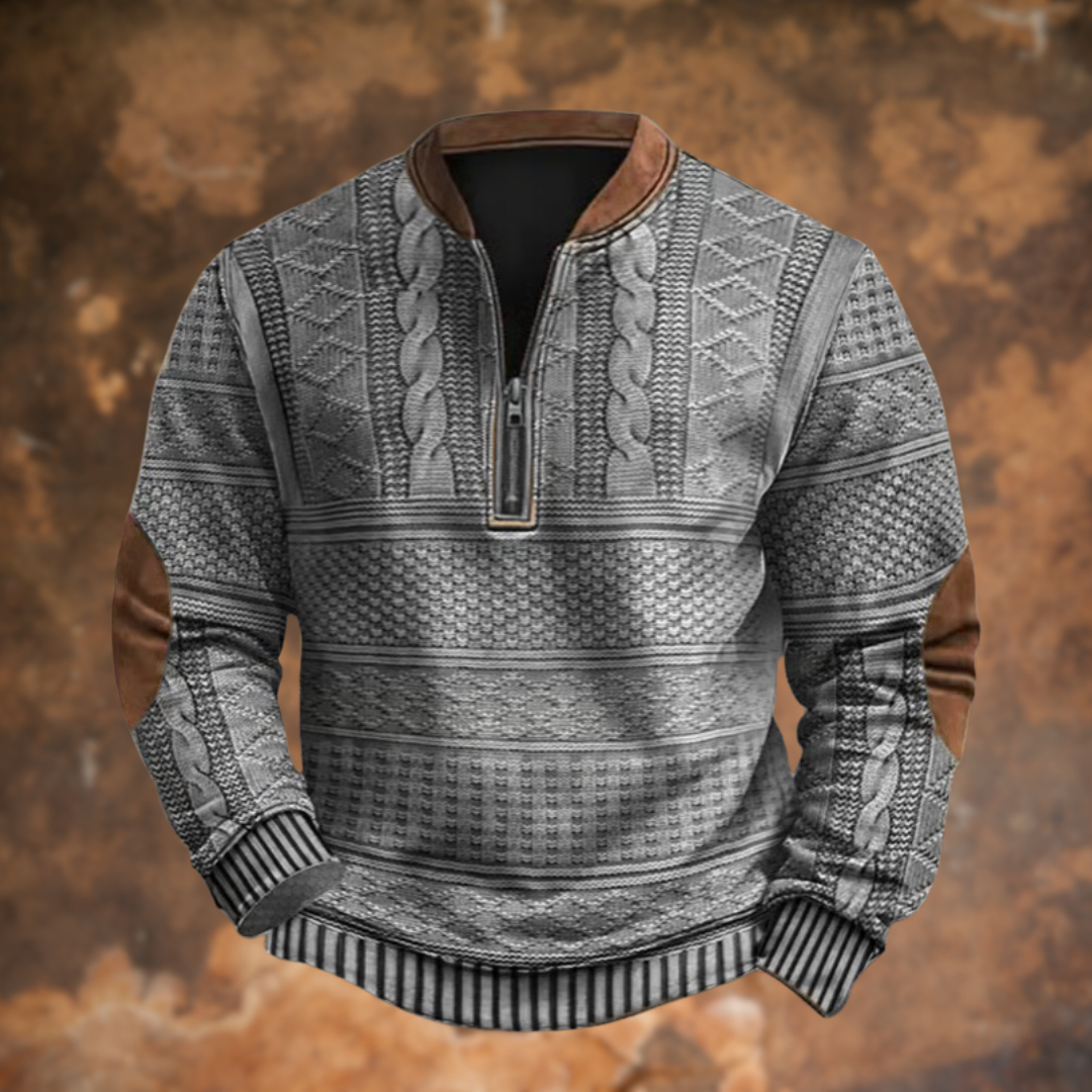 Anton™ I Pull en Tricot avec Détail de Zip