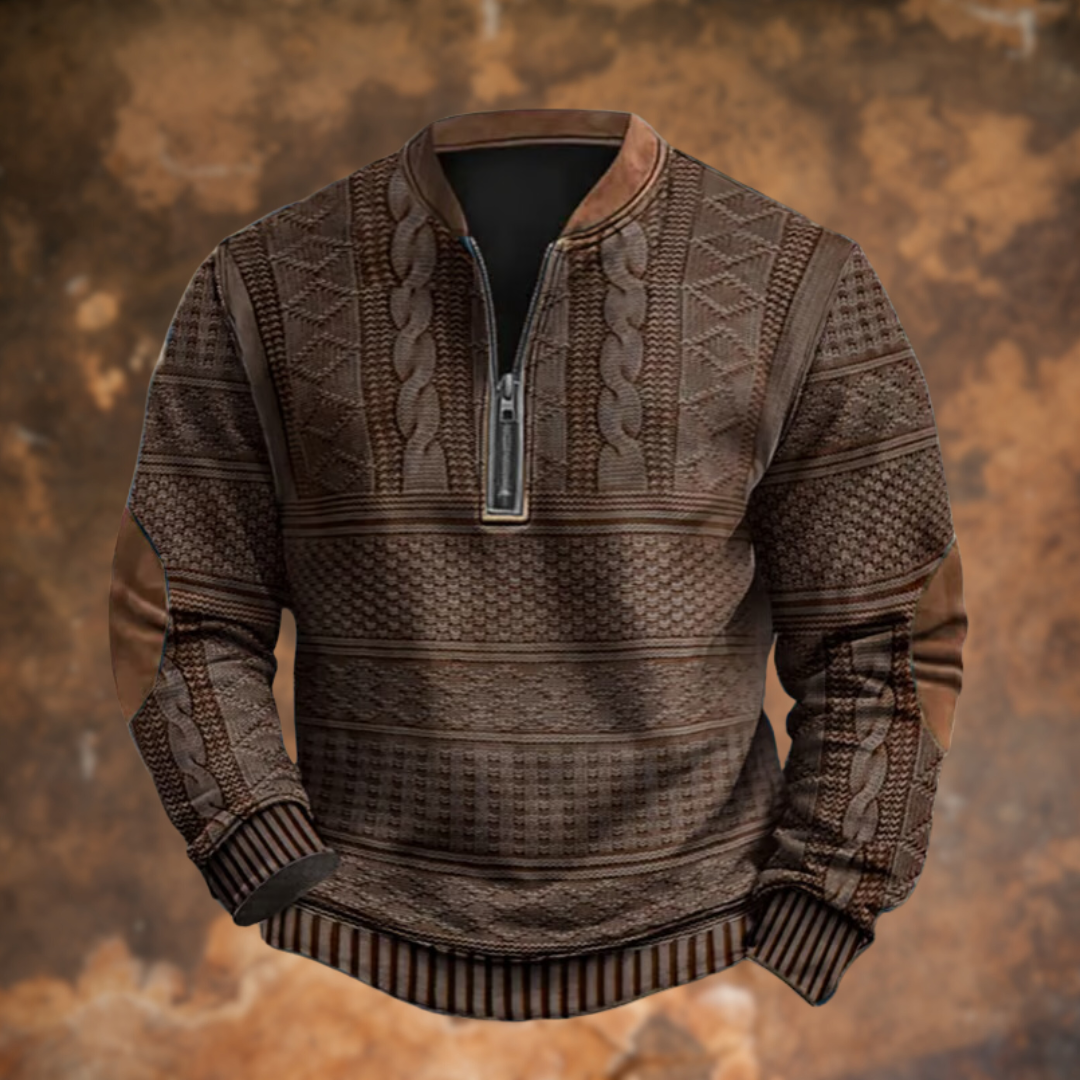 Anton™ I Pull en Tricot avec Détail de Zip
