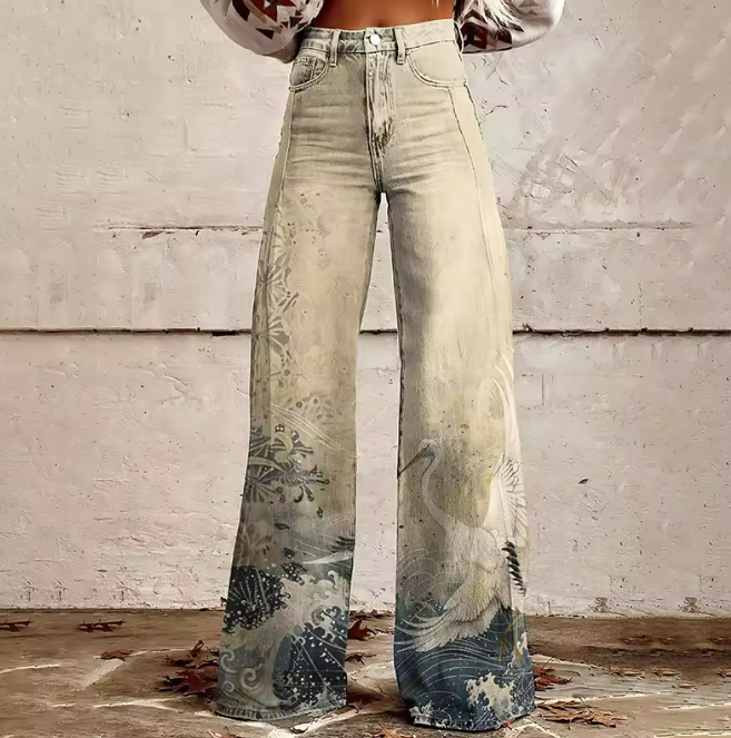 Amaraine™ I Pantalon Boho Évasion Japonaise