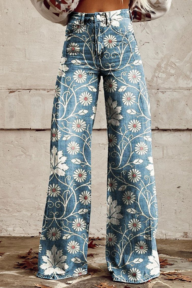 Amaraine™ I Pantalons Boho Chic à Motif Floral