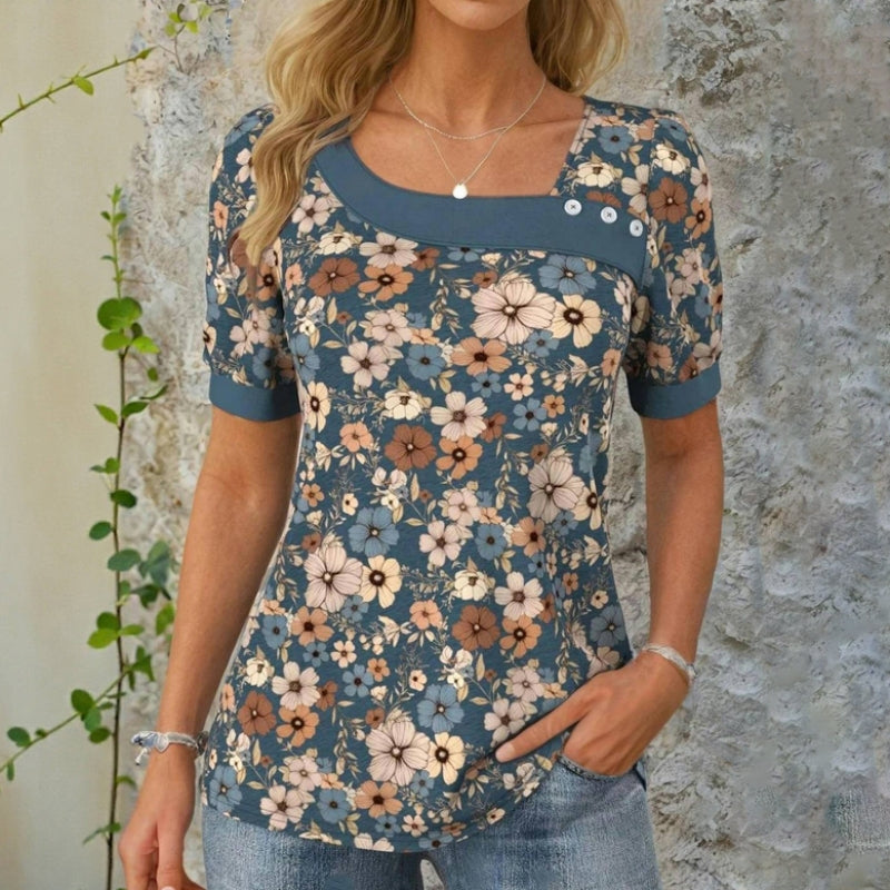 Top à motif flora