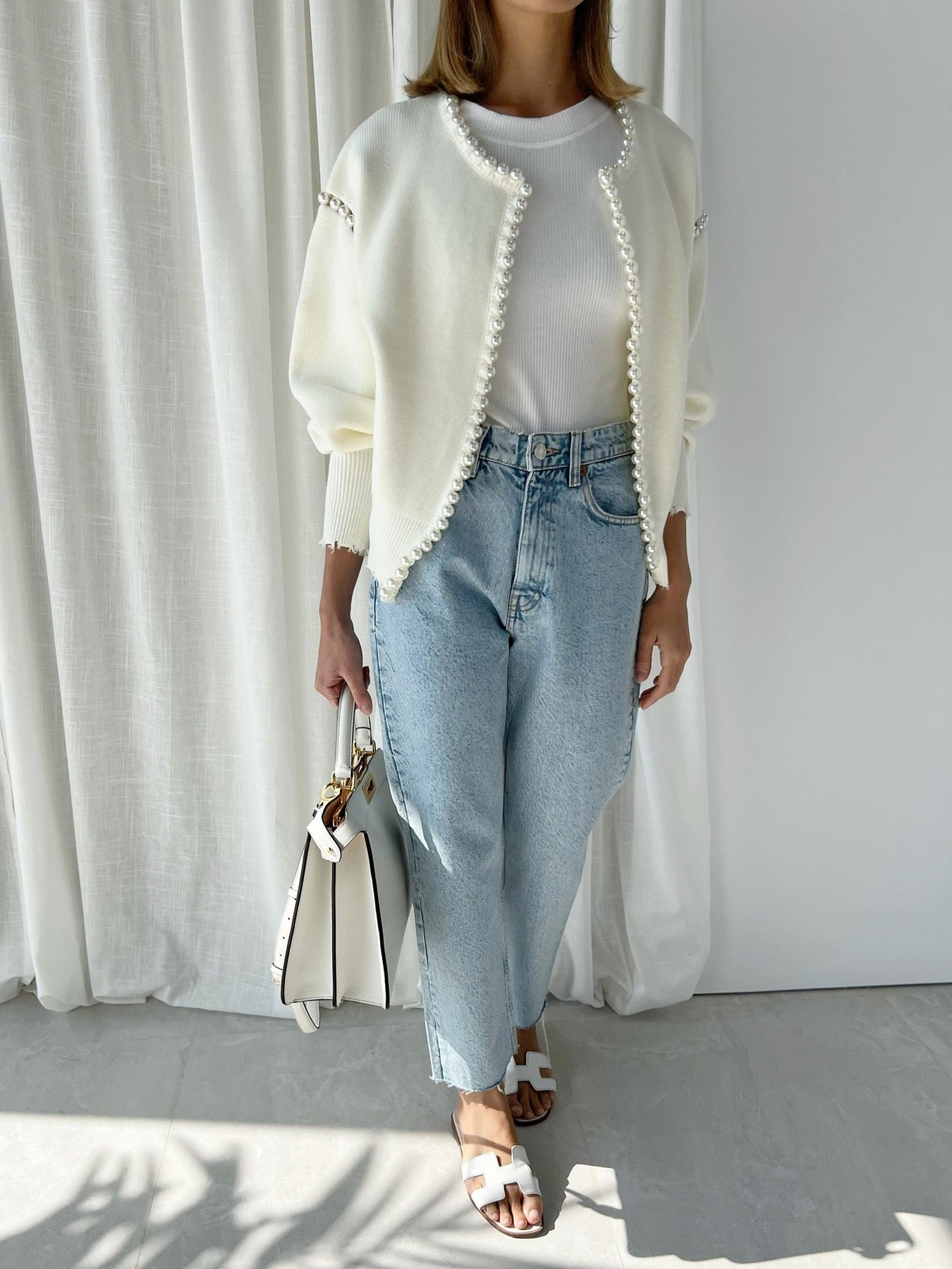 Amaraine™ I Cardigan à détails perlés