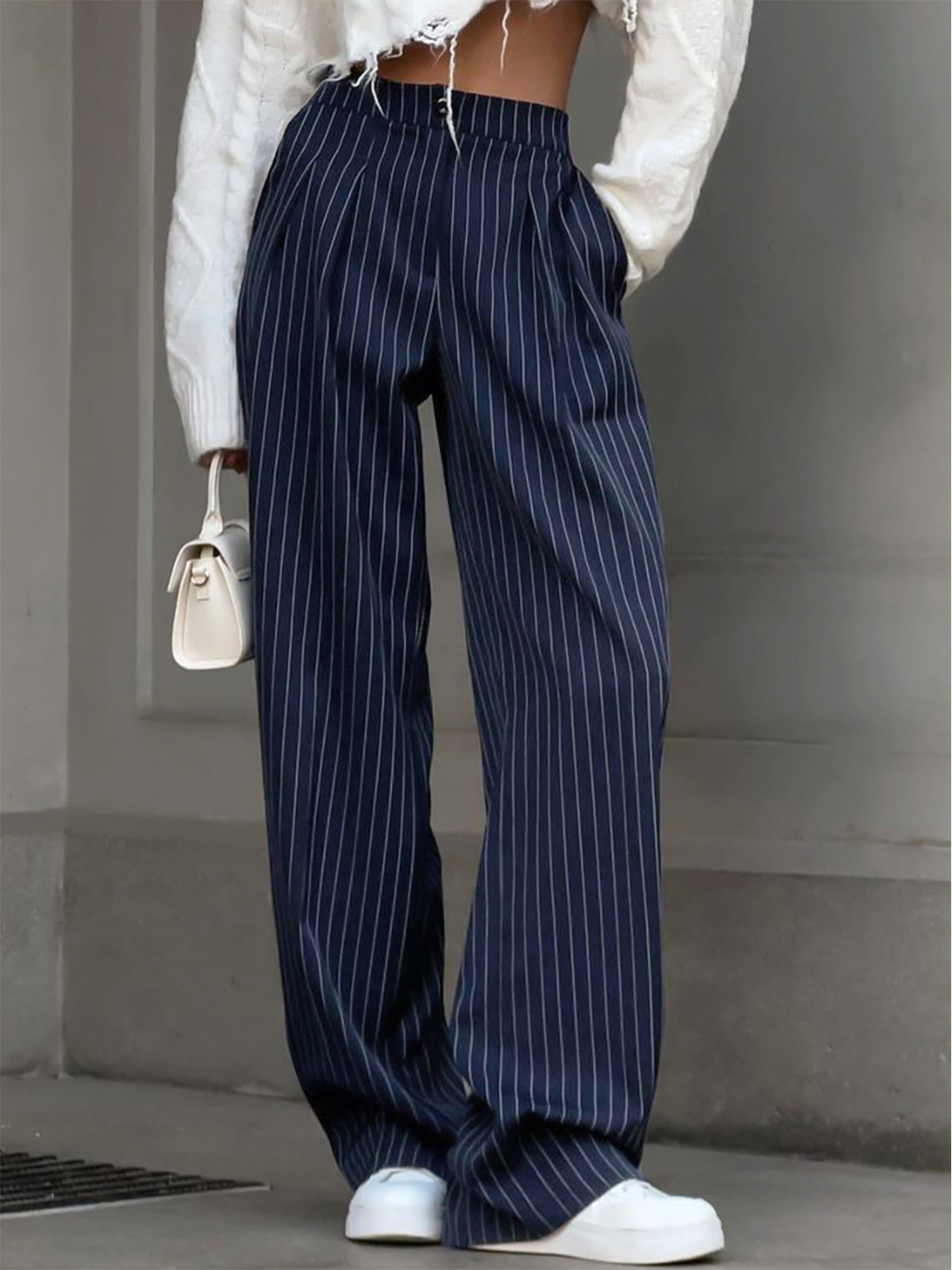 Amaraine™ I Pantalon plissé rayé